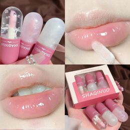 Lip Gloss Moisturizing Plumping Oil Color Change Crystal Jelly Glaze Glass Transparent Glitter Women Makeup Cosmetic