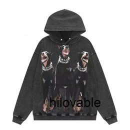 No logo fashions hilovable Designer Hoodies Mens Hoodies Womens Hoodies Tide Hoodies Cerberus Casual Pullover Womens Sweaters Elongated Cotton Pullover Loose Fit