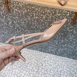 Scarpe eleganti Sandali sexy alla moda casual con tacco alto in pelle di cristallo di altissima qualità