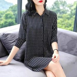 Women's Blouses Women Shirt Blouse 2024 Spring/Summer Top Striped Blusas Mujer