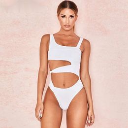 2024Womens Sexy Designers Bikini White One Piece Swimsuit Cut Out Swimwear Push Up Bathing Suits Beach Wear Swimming Suit for Women