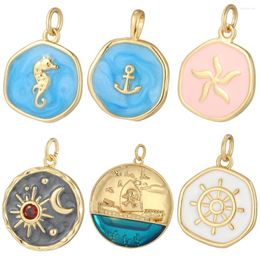 Charms Cute Sun Star Cross Sea Horse Pirate Pendant Charm For Jewelery Making Supplies CZ Diy Necklace Earring Bracelets