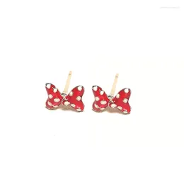 Stud Earrings Mini Red Bow Palm Cartoon Cute Panda Penguin Animal Jewellery Wholesale 2024 Trendy Lovely Anime Earring For Women