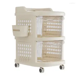 Kitchen Storage Trolley Baby Supplies Rack Household Living Room Can Move Large Capacity Drawer Type Snack Cabinet