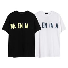 2024 Designer Men's T-shirt Summer New Pure Cotton Short sleeved Round Neck T-shirt Unique Print Letter Loose Casual Wear Unisex Asian Plus Size s-5XL