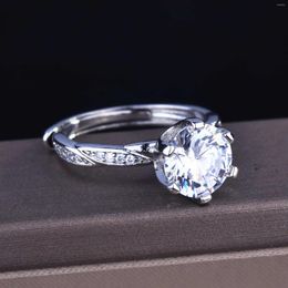 Cluster Rings Douyin Live Imitation Imported Moissanite Diamond Ring Hearts And Arrows High Carbon