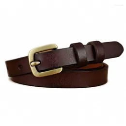 Belts Woman Genuine Leather Belt High Quality Fashion Luxury Designer Strap Pin Metal Buckle Cow Skin Ladies Items