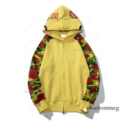 Shark Hoodie Designer Hoodies Men Women Sweetwear Jacket Shark Mouth Pattern Hoodie Camouflage Print Sweatshirts For Male 23 Colors Womens Clothing Asian Size 869