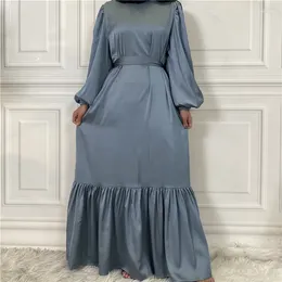 Ethnic Clothing Eid Mubarak Djellaba Women Muslim Modest Dress Morocco Kaftan Dubai Abaya Islamic Robe Belted Musulmane Longue Vestidos