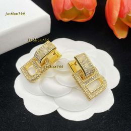 Fashion Gold Designer Woman Hoop Stud BB Letter Engagement Gift Earrings Orecchini Jewellery 2024