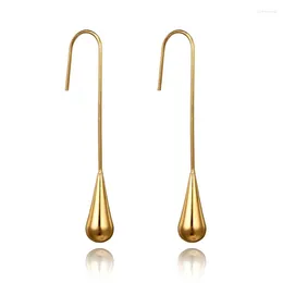 Dangle Earrings 1 Pair Minimalist Gold Colour Water Drop For Women Simple Metal Teardrop Statement Boho Jewellery