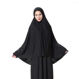 Ethnic Clothing Women Elegant Modest Muslim Hijab Arab Long Scarves Islamic Ramadan Shawl - M (Black)