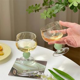 Wine Glasses Korean Style Ins Creative Tall Glass Household Modern Simple Bubble Water Cup Single Layer Transparent Cocktail Champagne