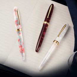 Hongdian N9 Fountain Pen Sea Of Cloud series SteelBlade Nib Business Office Signature Resin Rotating filling gifts Pens 240219