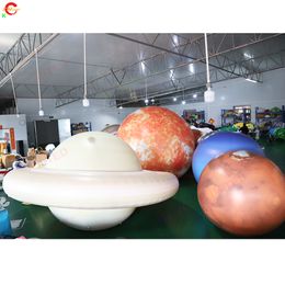 wholesale 4mD (13.2ft) With blower Outdoor Activities LED lighting Solar System Nine Planet Inflatable Balloon for Sale