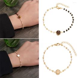 Link Bracelets 2024 Fashion Sweet Daisy Flower Bohemia Charm For Women Girl Pearl Natural Stone Jewellery