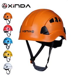 Xinda Professional Mountaineer Rock Climbing Helmet Safety Protect Outdoor Camping Hiking Riding Survival Kit 240223
