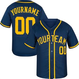 Custom All stitched Black-Navy Pinstripe Baseball Jersey Personalised Name Number Logo