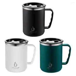 Mugs Stainless Steel Water Bottle Double Layers Coffee Mug Milk Cup 500ml With Lid Insulated Drinkware