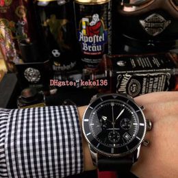 5 Style Topselling Excellent Wristwatches 46mm SuperOcean Heritage A13312121B1S1 Leather Bands VK Quartz Chronograph Work Mens Wat267j