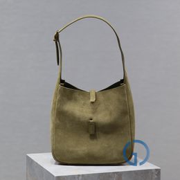 10A Designer LE 5A7 Hobo rose bag Suede underarm shoulder Bucket winter bags genuine leather women handbags classic armpit clutch lambskin internal Mirror quality