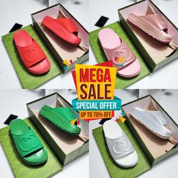 2024 slippers women designer platform slipper luxury sandal man slipper Mid Heel High With box Fashion Platform shoe sandal size 35-45