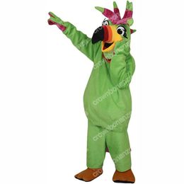 High Quality halloween Custom Green Parrot Bird Mascot Costume Fancy dress carnival Birthday Party Plush costume