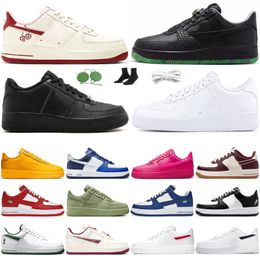 Force Triple Black White Low Halloween Wear Resistant Terror Squad Casual Shoes Men Women Oil Green Blue Pink Red