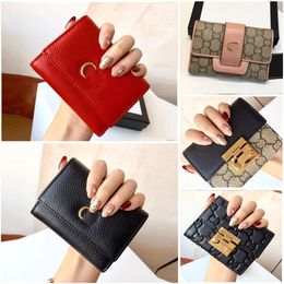 Luxury bags Designer bag coin purse Women Short Wallet Woman Purse Original Box Card Holder Ladies Handbag Checked Flower 2024