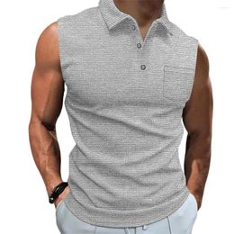 Men's Tank Tops Fashion Men Vest Button Sleeveless Ropa Hombre Streetwear