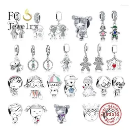 Loose Gemstones FC Jewellery Fit Original Brand Charm Bracelet Real 925 Sterling Silver Boy Girl Love Forever Bead For Making Women Berloque