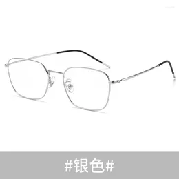 Sunglasses Frames 52mm Ultra Clear Alloy Full Frame Square Eyeglass For Men And Women Anti Blue Prescription 60043