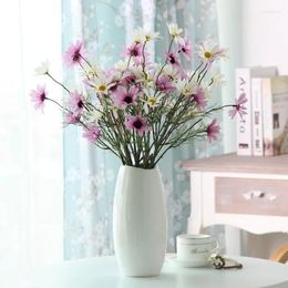 Decorative Flowers 1PCS 5 Heads Colourful Artificial Fake Small Daisy Bouquet Party Home Decor Wedding Garden Decoration Outdoor Supplies