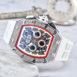 6-polige Diamant-Automatik-Datumsuhr, limitierte Auflage, Herrenuhr, Luxus-Quarzuhren der Spitzenmarke mit vollem Funktionsumfang, Silikonarmband