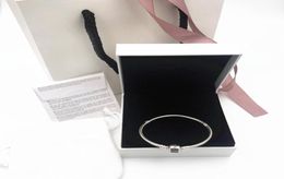 lWholeslae Authentic 925 Sterling Silver chain Fit bracelet DiY European Beads Jewellery Real silver Bracelet with original box5178089