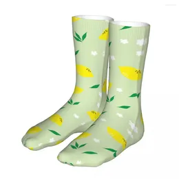 Men's Socks Happy Funny Male Mens Women Casual Lemon Flower Fruit High Quality Sock Spring Summer Autumn Winter