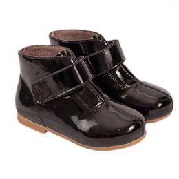 Boots Girls Genuine Leather Shoes Fluzzy Children's Princess Warm Shoe Kids Dress Performance Casual 2024 Winter