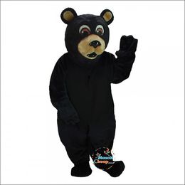 2024 Halloween Black Bear Mascot Costume Cartoon Animal Anime theme character Adult Size Christmas Carnival Birthday Party Fancy Outfit