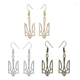 Dangle Earrings Fish Hook Ukraine Symbol For Women Punk Style Jewelry