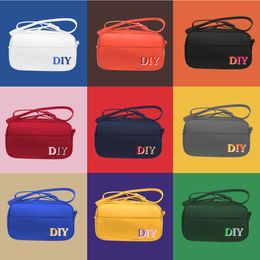 Women's bag Shoulder Real leather DIY custom name Customising Customised Camera Messenger bag