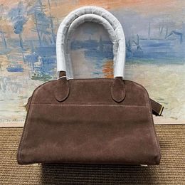 Designer tote bag The Row suede Margaux 15 tote commuter crossbody large capacity Boston bag