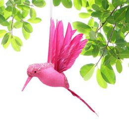 Garden Decorations Hummingbird Artificial Birds Foam Animal Simulation Feather Model Pigeon Bird Shape Christmas Tree Pendant