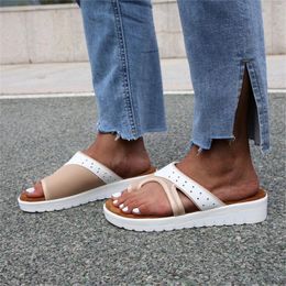 Slippers And Summer Flip-Flops Bottom Heel Size Soft Flat Fashion Comfortable Women's Large Flip Flops For Women Indoor Outdoor