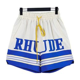 Designer Mens Shorts Rhude Shorts Mens Fifth Shorts Men Sets Tracksuit Pants Loose and Comfortable Be Popular 2024 Rhude New Designer Summer Mens Gym ShortsPQSH