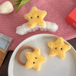 Hair Clips Cute Girls Autumn And Winter Clip Plush Star Claw Fashion Clasp Headwear Accessories