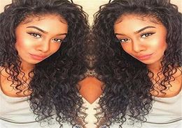 Pre Plucked Full Lace Human Hair Wigs Natural Hairline Virgin Indian Loose Deep Curly Hair Lace Front Wigs1184147