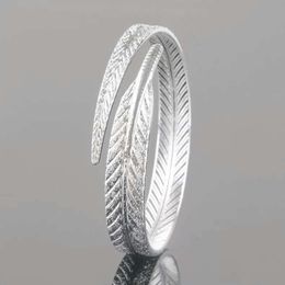 925 sterling silver bracelet items charm bracelets Jewellery carven leaf shaped bangle wedding vintage charms new arrival291J