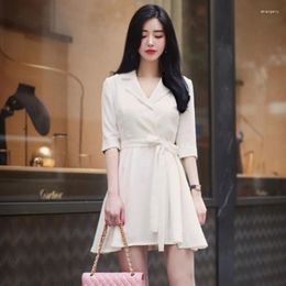 Party Dresses Business Dress For Women Office Female Ladies Elegant Korean Fashion Style Social Work 2024 KK2631 L