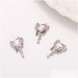 Nail Art Decorations Fashionable Accessories Heart-Shaped Manicure 10Pcs 3D Heart Faux Rhinestones For Diy Phone Case Jewelry Women Dr Otoke