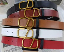 Belts Luxury Leather belts for women designer Letters with box Fashion woman Waist Belt Vintage Bronze Buckle width 3.5cm Strap Various Colours 2023 240226